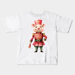 Pig Christmas Nutcracker Kids T-Shirt